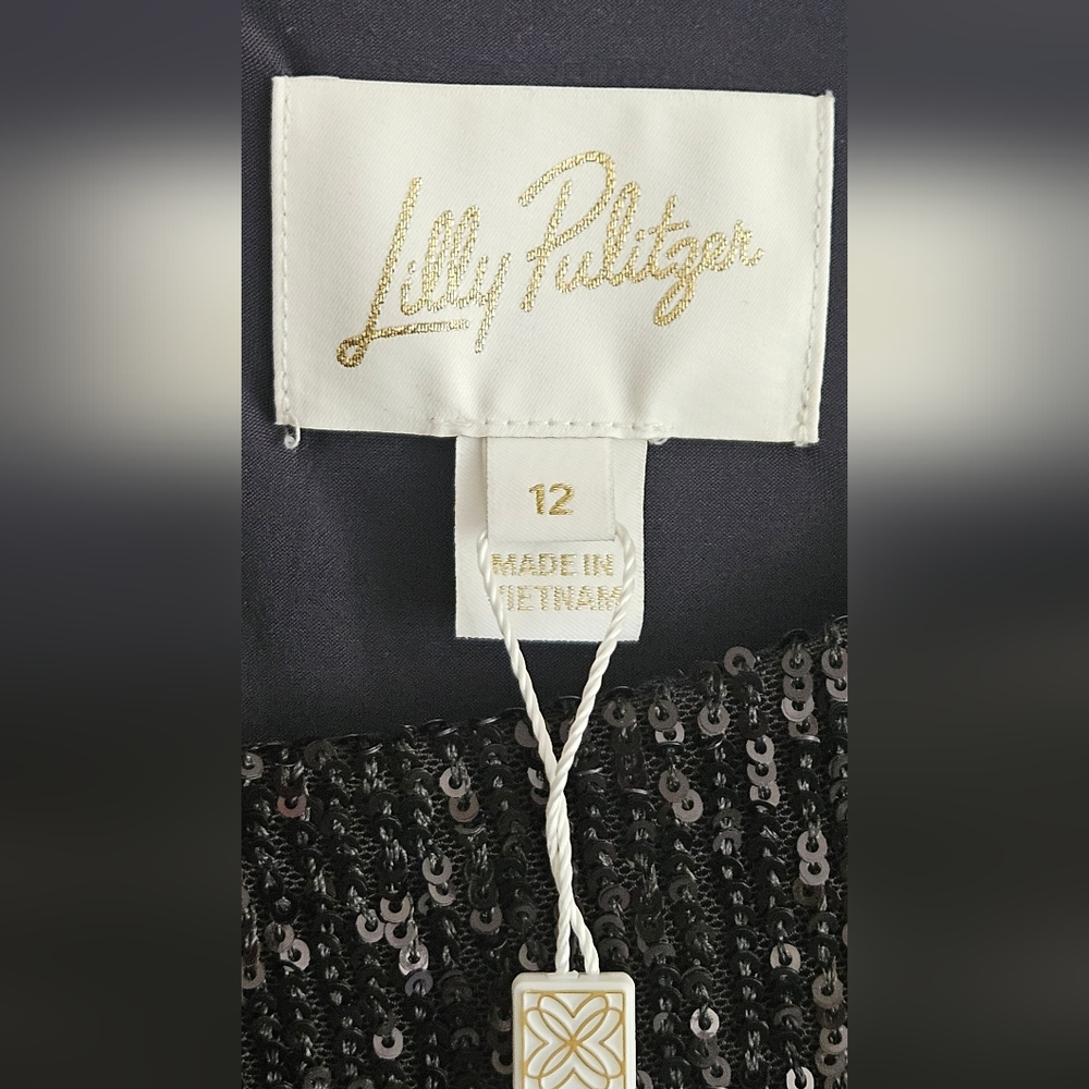 NWT Lilly Pulitzer Nicoline Long Sleeve Romper:Nior Treasure Box Sequin - Picture 7 of 11